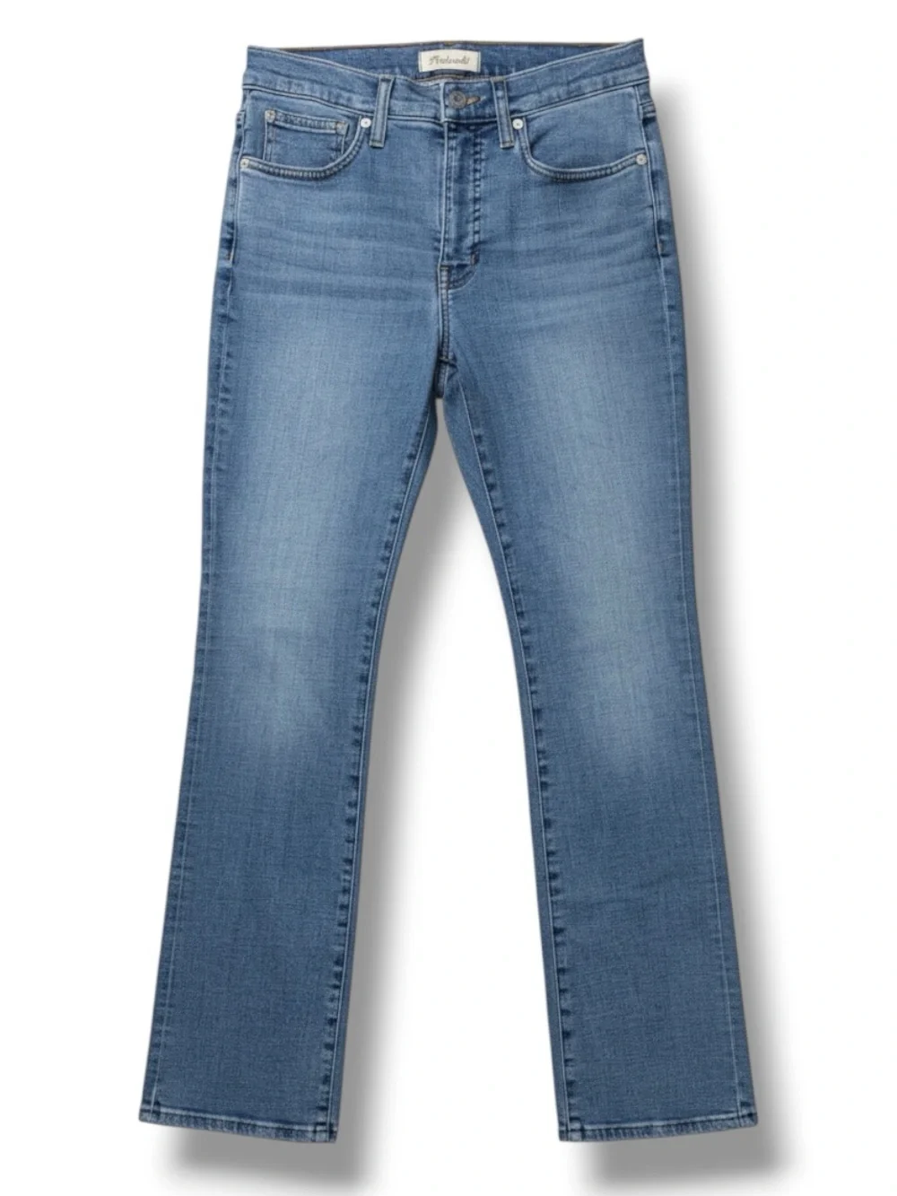 Madewell NWOT Kick Out Crop Bootcut Jeans High Rise Blue Wash | Size 27